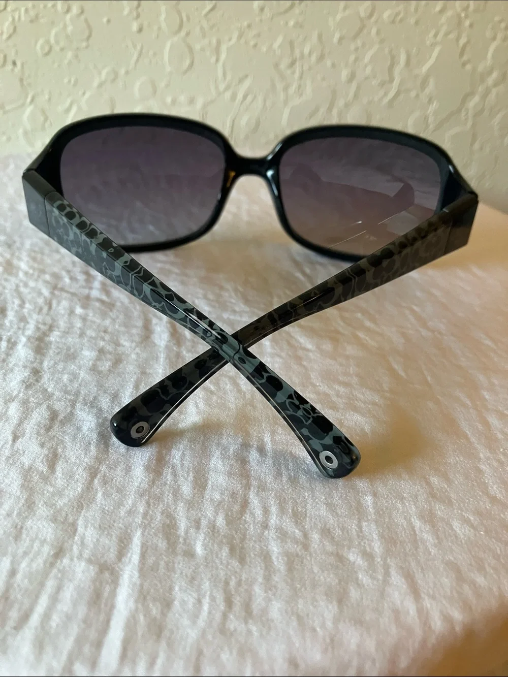 Coach: Black Women's Sunglasses- Dark Gradient Lenses- Scratches